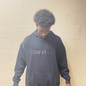 Black Essentials Hoodie